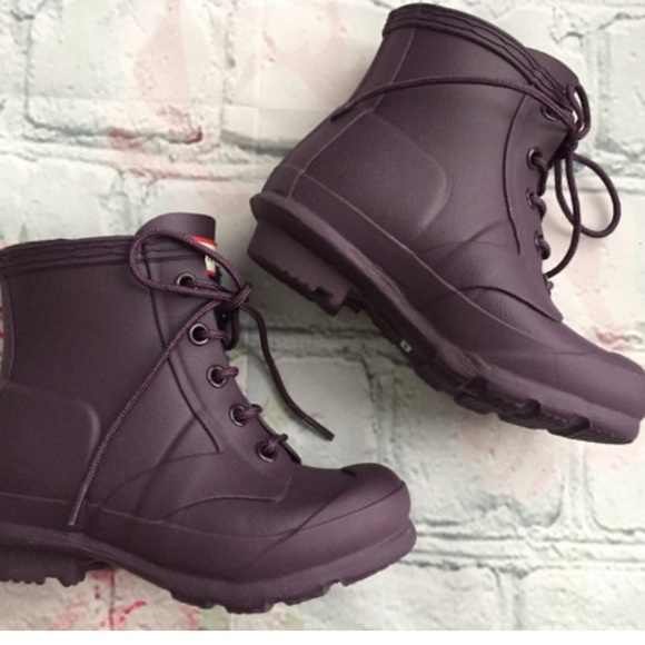 Hunter Lace Up Boots Purple Urchin - Picture 8 of 8